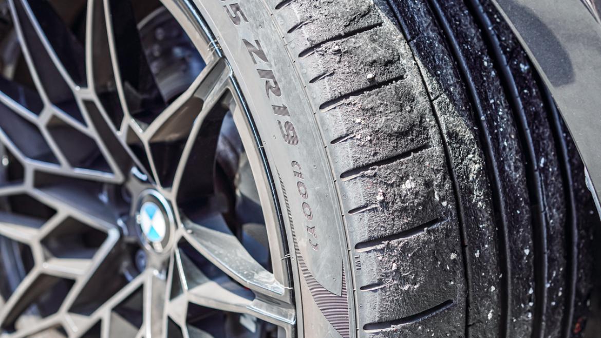 Tire on track